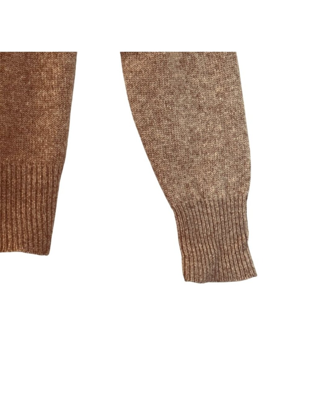 Cashmere Turtleneck Sweater Women's M Tan Vintage 90s Neiman Marcus Quiet Luxury - Picture 6 of 9
